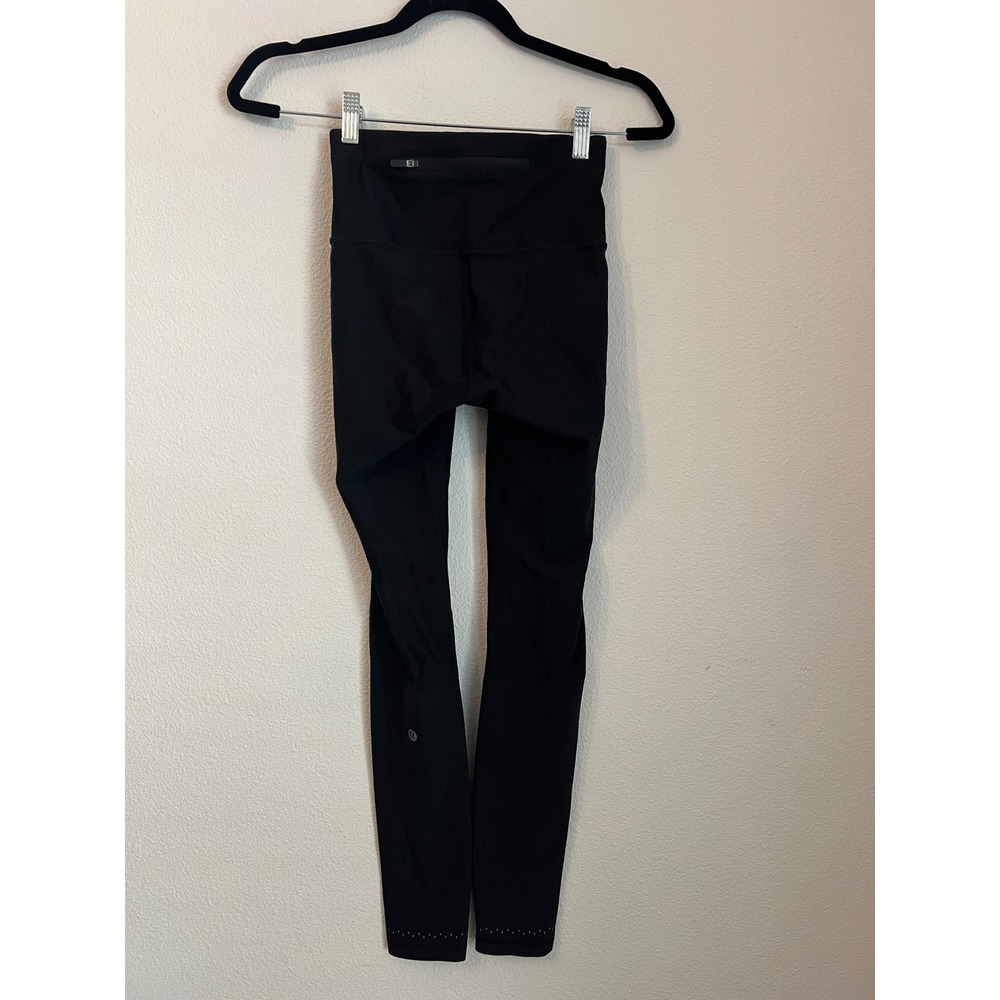 Lululemon Black High Rise Workout Leggings Athleisure‎ Activewear - Picture 4 of 6